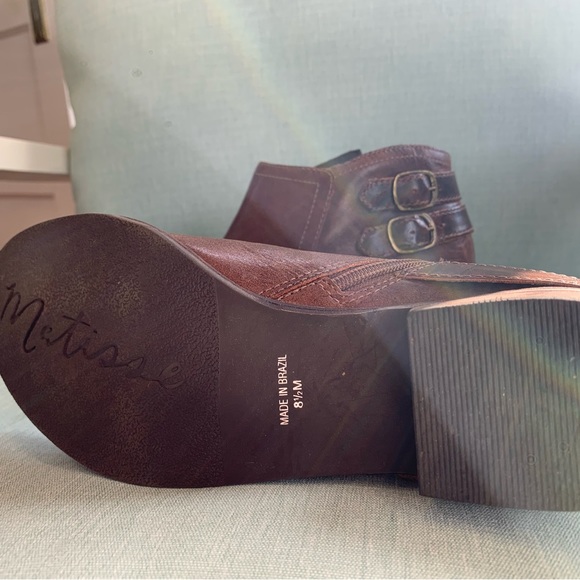 Matisse ankle boots buckle detail stacked wood heel pre-owned great condition - Picture 4 of 5